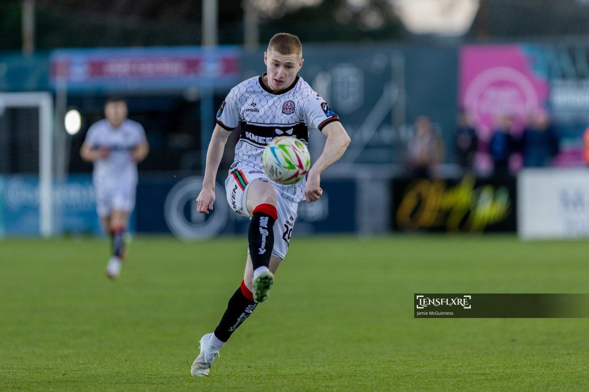 Ross Tierney of Bohemian FC during the SSE Airtricity League Men's Premier Division match between Drogheda United FC and Bohemian Football Club at Sullivan &amp; Lambe Park.